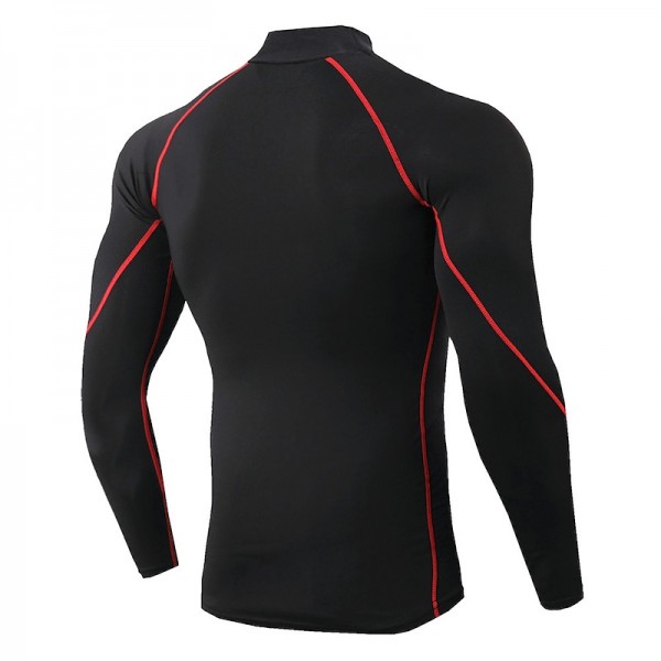 Arsuxeo Men's Compression Shirt Running Shirt Stripe-Trim Reflective Strip Long Sleeve Base Layer Athletic Fall Polyester Breathable Moisture Wicking Soft Running Active Training Jogging Sportswear Arsuxeo Men's Compression Shirt Running Shirt Stripe-Trim Reflective Strip Long Sleeve Base Layer Athletic Fall Polyester Breathable Moisture Wicking Soft Running Active Training Jogging Sportswear
