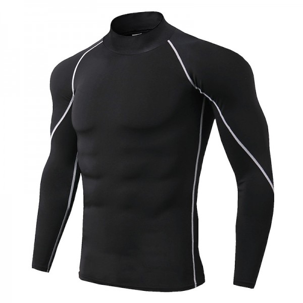 Arsuxeo Men's Compression Shirt Running Shirt Stripe-Trim Reflective Strip Long Sleeve Base Layer Athletic Fall Polyester Breathable Moisture Wicking Soft Running Active Training Jogging Sportswear Arsuxeo Men's Compression Shirt Running Shirt Stripe-Trim Reflective Strip Long Sleeve Base Layer Athletic Fall Polyester Breathable Moisture Wicking Soft Running Active Training Jogging Sportswear
