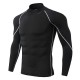 Arsuxeo Men's Compression Shirt Running Shirt Stripe-Trim Reflective Strip Long Sleeve Base Layer Athletic Fall Polyester Breathable Moisture Wicking Soft Running Active Training Jogging Sportswear Arsuxeo Men's Compression Shirt Running Shirt Stripe-Trim Reflective Strip Long Sleeve Base Layer Athletic Fall Polyester Breathable Moisture Wicking Soft Running Active Training Jogging Sportswear
