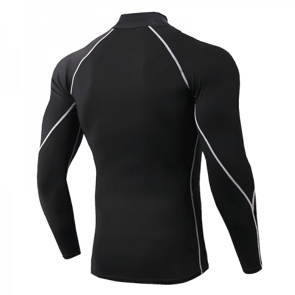 Arsuxeo Men's Compression Shirt Running Shirt Stripe-Trim Reflective Strip Long Sleeve Base Layer Athletic Fall Polyester Breathable Moisture Wicking Soft Running Active Training Jogging Sportswear Arsuxeo Men's Compression Shirt Running Shirt Stripe-Trim Reflective Strip Long Sleeve Base Layer Athletic Fall Polyester Breathable Moisture Wicking Soft Running Active Training Jogging Sportswear