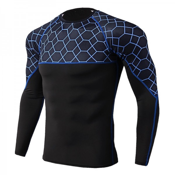 Arsuxeo Men's Compression Shirt Running Shirt Stripe-Trim Reflective Strip Long Sleeve Base Layer Athletic Fall Polyester Breathable Moisture Wicking Soft Running Active Training Jogging Sportswear Arsuxeo Men's Compression Shirt Running Shirt Stripe-Trim Reflective Strip Long Sleeve Base Layer Athletic Fall Polyester Breathable Moisture Wicking Soft Running Active Training Jogging Sportswear