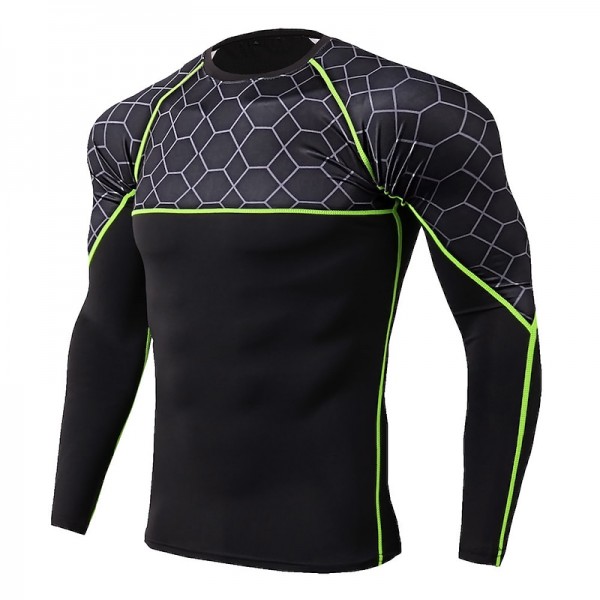 Arsuxeo Men's Compression Shirt Running Shirt Stripe-Trim Reflective Strip Long Sleeve Base Layer Athletic Fall Polyester Breathable Moisture Wicking Soft Running Active Training Jogging Sportswear Arsuxeo Men's Compression Shirt Running Shirt Stripe-Trim Reflective Strip Long Sleeve Base Layer Athletic Fall Polyester Breathable Moisture Wicking Soft Running Active Training Jogging Sportswear