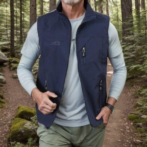 Men&#039;s Waterproof Fishing Vest Hiking Vest Sleeveless Outerwear Jacket Zip Top Outdoor Windproof Ultra Light (UL) Quick Dry Autumn / Fall Spring Back Venting Design Chinlon Solid Color Red Army Green