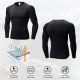 Men&#039;s Compression Shirt Running Shirt Long Sleeve Base Layer Athletic Summer Spandex Breathable Moisture Wicking Soft Fitness Gym Workout Running Sportswear Activewear Solid Colored Black+White+Navy