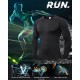 Men&#039;s Compression Shirt Running Shirt Long Sleeve Base Layer Athletic Summer Spandex Breathable Moisture Wicking Soft Fitness Gym Workout Running Sportswear Activewear Solid Colored Black+White+Navy