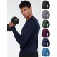 Men&#039;s Compression Shirt Running Shirt Long Sleeve Base Layer Athletic Summer Spandex Breathable Moisture Wicking Soft Fitness Gym Workout Running Sportswear Activewear Solid Colored Black+White+Navy