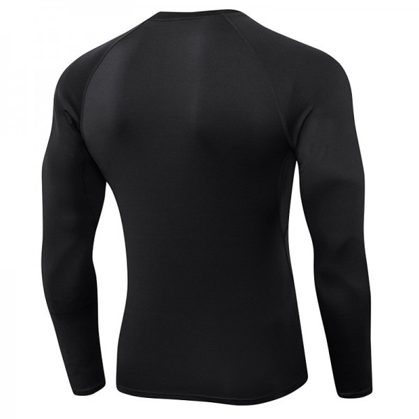 Men&#039;s Compression Shirt Running Shirt Long Sleeve Base Layer Athletic Summer Spandex Breathable Moisture Wicking Soft Fitness Gym Workout Running Sportswear Activewear Solid Colored Black+White+Navy