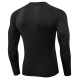 Men&#039;s Compression Shirt Running Shirt Long Sleeve Base Layer Athletic Summer Spandex Breathable Moisture Wicking Soft Fitness Gym Workout Running Sportswear Activewear Solid Colored Black+White+Navy