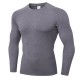 Men&#039;s Compression Shirt Running Shirt Long Sleeve Base Layer Athletic Summer Spandex Breathable Moisture Wicking Soft Fitness Gym Workout Running Sportswear Activewear Solid Colored Black+White+Navy