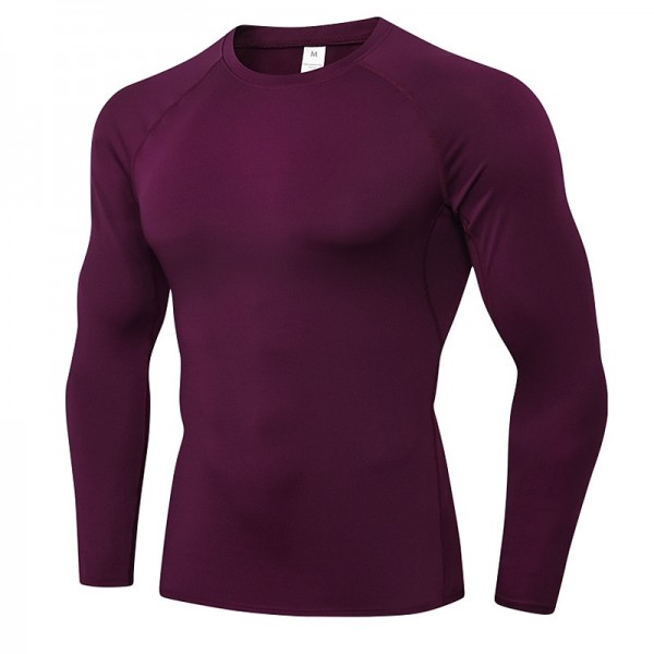 Men&#039;s Compression Shirt Running Shirt Long Sleeve Base Layer Athletic Summer Spandex Breathable Moisture Wicking Soft Fitness Gym Workout Running Sportswear Activewear Solid Colored Black+White+Navy