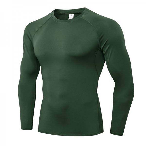 Men&#039;s Compression Shirt Running Shirt Long Sleeve Base Layer Athletic Summer Spandex Breathable Moisture Wicking Soft Fitness Gym Workout Running Sportswear Activewear Solid Colored Black+White+Navy