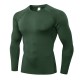 Men&#039;s Compression Shirt Running Shirt Long Sleeve Base Layer Athletic Summer Spandex Breathable Moisture Wicking Soft Fitness Gym Workout Running Sportswear Activewear Solid Colored Black+White+Navy