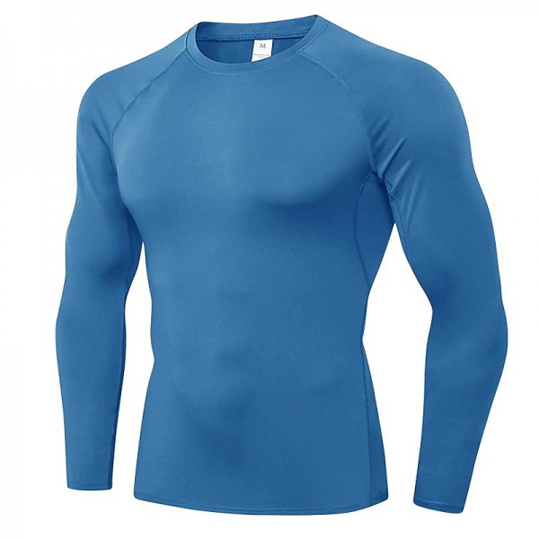 Men&#039;s Compression Shirt Running Shirt Long Sleeve Base Layer Athletic Summer Spandex Breathable Moisture Wicking Soft Fitness Gym Workout Running Sportswear Activewear Solid Colored Black+White+Navy
