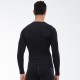 Men&#039;s Compression Shirt Running Shirt Long Sleeve Base Layer Athletic Summer Spandex Breathable Moisture Wicking Soft Fitness Gym Workout Running Sportswear Activewear Solid Colored Black+White+Navy