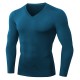 Men&#039;s Compression Shirt Running Shirt Long Sleeve Tee Tshirt Athletic Athleisure Winter V Neck Fleece Thermal Warm Breathable Quick Dry Fitness Gym Workout Running Sportswear Activewear Solid Colored