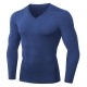 Men&#039;s Compression Shirt Running Shirt Long Sleeve Tee Tshirt Athletic Athleisure Winter V Neck Fleece Thermal Warm Breathable Quick Dry Fitness Gym Workout Running Sportswear Activewear Solid Colored