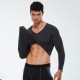 Men&#039;s Compression Shirt Running Shirt Long Sleeve Tee Tshirt Athletic Athleisure Winter V Neck Fleece Thermal Warm Breathable Quick Dry Fitness Gym Workout Running Sportswear Activewear Solid Colored