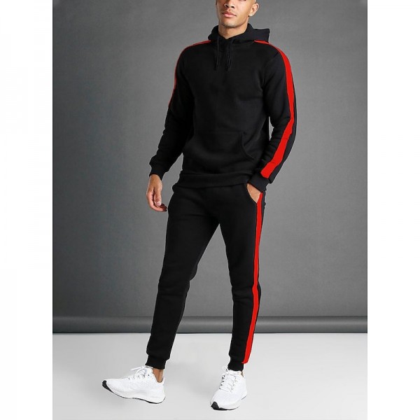 Men's Tracksuit Sweatsuit 2 Piece Street Winter Long Sleeve Thermal Warm Breathable Moisture Wicking Fitness Gym Workout Running Sportswear Activewear Stripes Black Yellow Red Men's Tracksuit Sweatsuit 2 Piece Street Winter Long Sleeve Thermal Warm Breathable Moisture Wicking Fitness Gym Workout Running Sportswear Activewear Stripes Black Yellow Red