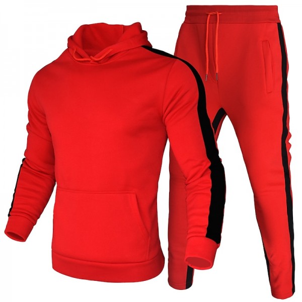 Men's Tracksuit Sweatsuit 2 Piece Street Winter Long Sleeve Thermal Warm Breathable Moisture Wicking Fitness Gym Workout Running Sportswear Activewear Stripes Black Yellow Red Men's Tracksuit Sweatsuit 2 Piece Street Winter Long Sleeve Thermal Warm Breathable Moisture Wicking Fitness Gym Workout Running Sportswear Activewear Stripes Black Yellow Red