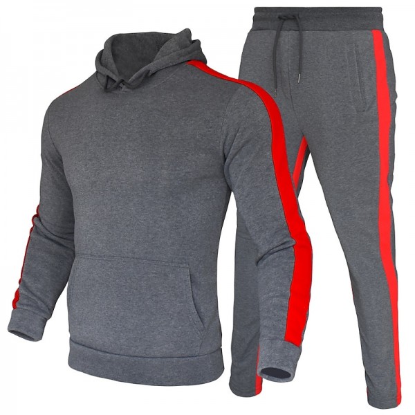 Men's Tracksuit Sweatsuit 2 Piece Street Winter Long Sleeve Thermal Warm Breathable Moisture Wicking Fitness Gym Workout Running Sportswear Activewear Stripes Black Yellow Red Men's Tracksuit Sweatsuit 2 Piece Street Winter Long Sleeve Thermal Warm Breathable Moisture Wicking Fitness Gym Workout Running Sportswear Activewear Stripes Black Yellow Red
