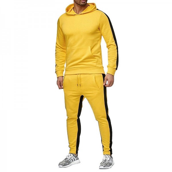 Men's Tracksuit Sweatsuit 2 Piece Street Winter Long Sleeve Thermal Warm Breathable Moisture Wicking Fitness Gym Workout Running Sportswear Activewear Stripes Black Yellow Red Men's Tracksuit Sweatsuit 2 Piece Street Winter Long Sleeve Thermal Warm Breathable Moisture Wicking Fitness Gym Workout Running Sportswear Activewear Stripes Black Yellow Red