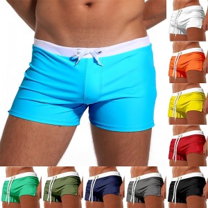 Men&#039;s Board Shorts Swim Shorts Swim Trunks Drawstring with Mesh lining Split Solid Color Breathable Quick Dry Athletic Beach Swimming Pool Chic &amp; Modern Casual / Sporty Grass Green Black Stretchy