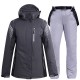Men's Women's Ski Jacket with Bib Pants Outdoor Winter Thermal Warm Waterproof Windproof Breathable Hooded Clothing Suit for Snowboarding Ski Mountain / Cotton Men's Women's Ski Jacket with Bib Pants Outdoor Winter Thermal Warm Waterproof Windproof Breathable Hooded Clothing Suit for Snowboarding Ski Mountain / Cotton