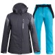 Men's Women's Ski Jacket with Bib Pants Outdoor Winter Thermal Warm Waterproof Windproof Breathable Hooded Clothing Suit for Snowboarding Ski Mountain / Cotton Men's Women's Ski Jacket with Bib Pants Outdoor Winter Thermal Warm Waterproof Windproof Breathable Hooded Clothing Suit for Snowboarding Ski Mountain / Cotton