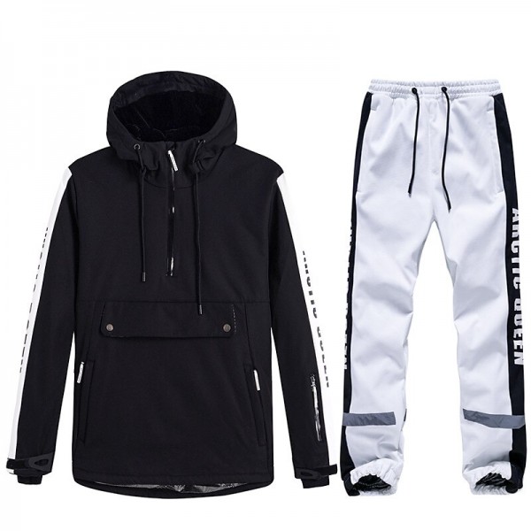 ARCTIC QUEEN Men's Women's Ski Jacket with Pants Ski Suit Outdoor Winter Thermal Warm Reflective Waterproof Windproof Hooded 1/4 Zip Pullover Snow Suit for Skiing Snowboarding Winter Sports Mountain ARCTIC QUEEN Men's Women's Ski Jacket with Pants Ski Suit Outdoor Winter Thermal Warm Reflective Waterproof Windproof Hooded 1/4 Zip Pullover Snow Suit for Skiing Snowboarding Winter Sports Mountain