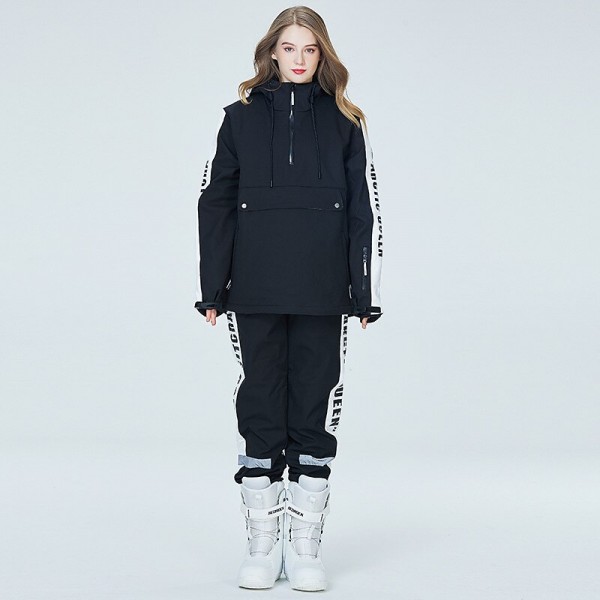 ARCTIC QUEEN Men's Women's Ski Jacket with Pants Ski Suit Outdoor Winter Thermal Warm Reflective Waterproof Windproof Hooded 1/4 Zip Pullover Snow Suit for Skiing Snowboarding Winter Sports Mountain ARCTIC QUEEN Men's Women's Ski Jacket with Pants Ski Suit Outdoor Winter Thermal Warm Reflective Waterproof Windproof Hooded 1/4 Zip Pullover Snow Suit for Skiing Snowboarding Winter Sports Mountain