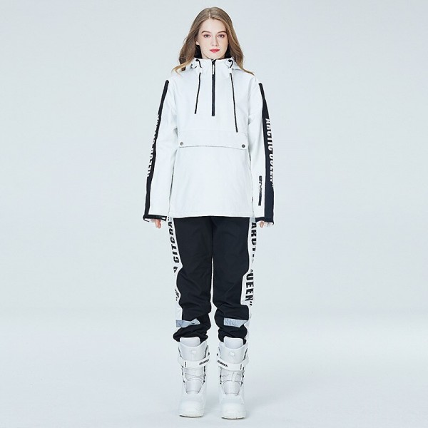 ARCTIC QUEEN Men's Women's Ski Jacket with Pants Ski Suit Outdoor Winter Thermal Warm Reflective Waterproof Windproof Hooded 1/4 Zip Pullover Snow Suit for Skiing Snowboarding Winter Sports Mountain ARCTIC QUEEN Men's Women's Ski Jacket with Pants Ski Suit Outdoor Winter Thermal Warm Reflective Waterproof Windproof Hooded 1/4 Zip Pullover Snow Suit for Skiing Snowboarding Winter Sports Mountain