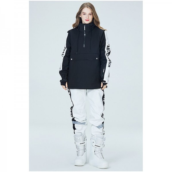 ARCTIC QUEEN Men's Women's Ski Jacket with Pants Ski Suit Outdoor Winter Thermal Warm Reflective Waterproof Windproof Hooded 1/4 Zip Pullover Snow Suit for Skiing Snowboarding Winter Sports Mountain ARCTIC QUEEN Men's Women's Ski Jacket with Pants Ski Suit Outdoor Winter Thermal Warm Reflective Waterproof Windproof Hooded 1/4 Zip Pullover Snow Suit for Skiing Snowboarding Winter Sports Mountain