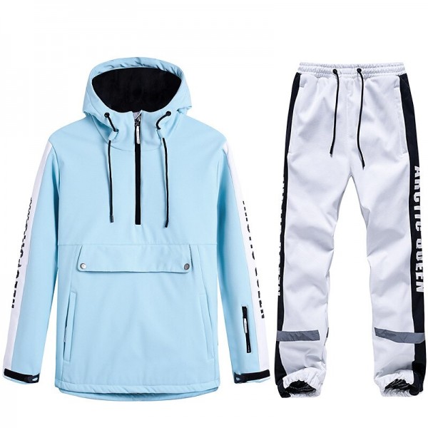 ARCTIC QUEEN Men's Women's Ski Jacket with Pants Ski Suit Outdoor Winter Thermal Warm Reflective Waterproof Windproof Hooded 1/4 Zip Pullover Snow Suit for Skiing Snowboarding Winter Sports Mountain ARCTIC QUEEN Men's Women's Ski Jacket with Pants Ski Suit Outdoor Winter Thermal Warm Reflective Waterproof Windproof Hooded 1/4 Zip Pullover Snow Suit for Skiing Snowboarding Winter Sports Mountain