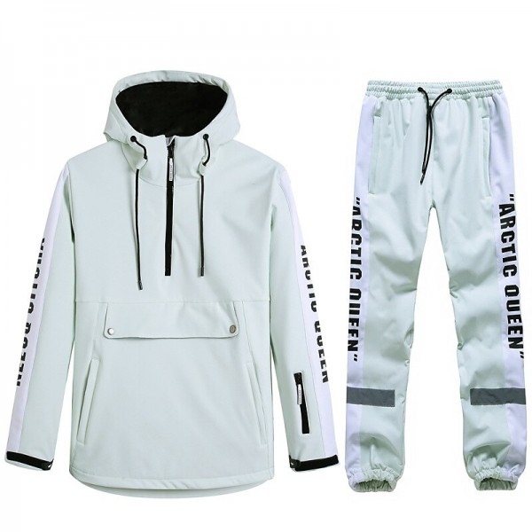 ARCTIC QUEEN Men's Women's Ski Jacket with Pants Ski Suit Outdoor Winter Thermal Warm Reflective Waterproof Windproof Hooded 1/4 Zip Pullover Snow Suit for Skiing Snowboarding Winter Sports Mountain ARCTIC QUEEN Men's Women's Ski Jacket with Pants Ski Suit Outdoor Winter Thermal Warm Reflective Waterproof Windproof Hooded 1/4 Zip Pullover Snow Suit for Skiing Snowboarding Winter Sports Mountain