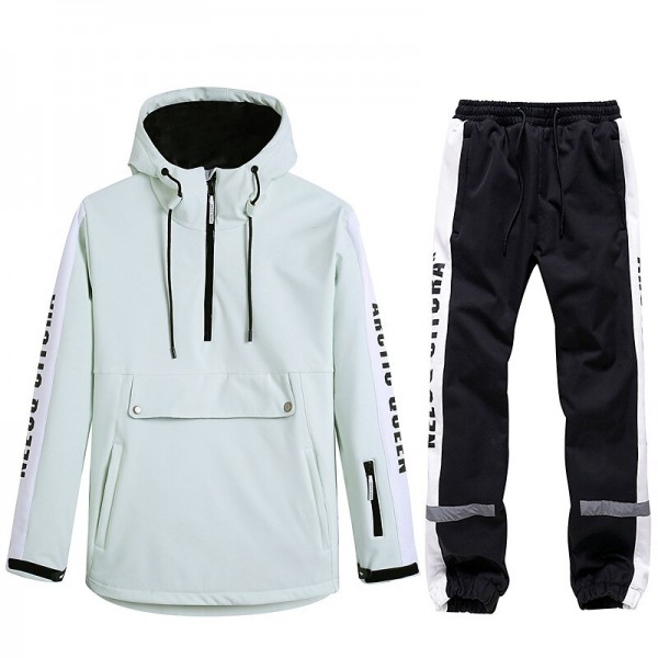 ARCTIC QUEEN Men's Women's Ski Jacket with Pants Ski Suit Outdoor Winter Thermal Warm Reflective Waterproof Windproof Hooded 1/4 Zip Pullover Snow Suit for Skiing Snowboarding Winter Sports Mountain ARCTIC QUEEN Men's Women's Ski Jacket with Pants Ski Suit Outdoor Winter Thermal Warm Reflective Waterproof Windproof Hooded 1/4 Zip Pullover Snow Suit for Skiing Snowboarding Winter Sports Mountain