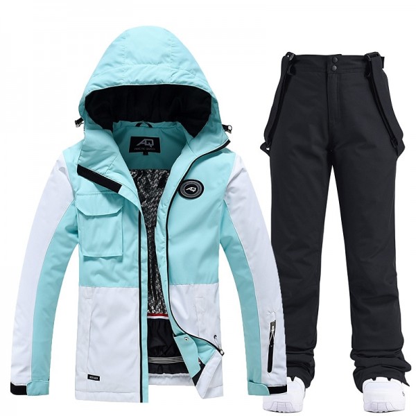 ARCTIC QUEEN Men's Women's Ski Jacket with Bib Pants Ski Suit Outdoor Winter Thermal Warm Waterproof Windproof Breathable Detachable Hood Snow Suit Clothing Suit for Skiing Camping Snowboarding ARCTIC QUEEN Men's Women's Ski Jacket with Bib Pants Ski Suit Outdoor Winter Thermal Warm Waterproof Windproof Breathable Detachable Hood Snow Suit Clothing Suit for Skiing Camping Snowboarding