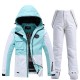 ARCTIC QUEEN Men's Women's Ski Jacket with Bib Pants Ski Suit Outdoor Winter Thermal Warm Waterproof Windproof Breathable Detachable Hood Snow Suit Clothing Suit for Skiing Camping Snowboarding ARCTIC QUEEN Men's Women's Ski Jacket with Bib Pants Ski Suit Outdoor Winter Thermal Warm Waterproof Windproof Breathable Detachable Hood Snow Suit Clothing Suit for Skiing Camping Snowboarding