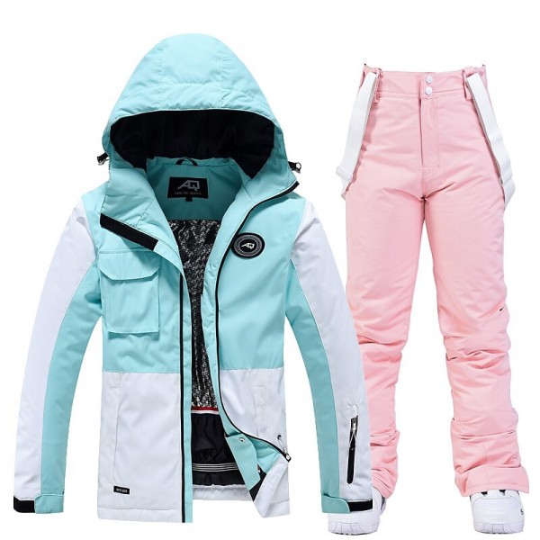 ARCTIC QUEEN Men's Women's Ski Jacket with Bib Pants Ski Suit Outdoor Winter Thermal Warm Waterproof Windproof Breathable Detachable Hood Snow Suit Clothing Suit for Skiing Camping Snowboarding ARCTIC QUEEN Men's Women's Ski Jacket with Bib Pants Ski Suit Outdoor Winter Thermal Warm Waterproof Windproof Breathable Detachable Hood Snow Suit Clothing Suit for Skiing Camping Snowboarding