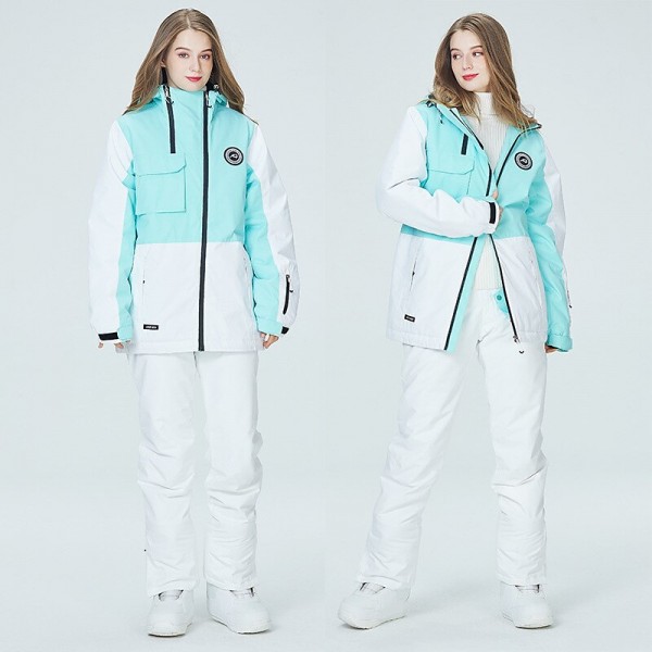 ARCTIC QUEEN Men's Women's Ski Jacket with Bib Pants Ski Suit Outdoor Winter Thermal Warm Waterproof Windproof Breathable Detachable Hood Snow Suit Clothing Suit for Skiing Camping Snowboarding ARCTIC QUEEN Men's Women's Ski Jacket with Bib Pants Ski Suit Outdoor Winter Thermal Warm Waterproof Windproof Breathable Detachable Hood Snow Suit Clothing Suit for Skiing Camping Snowboarding