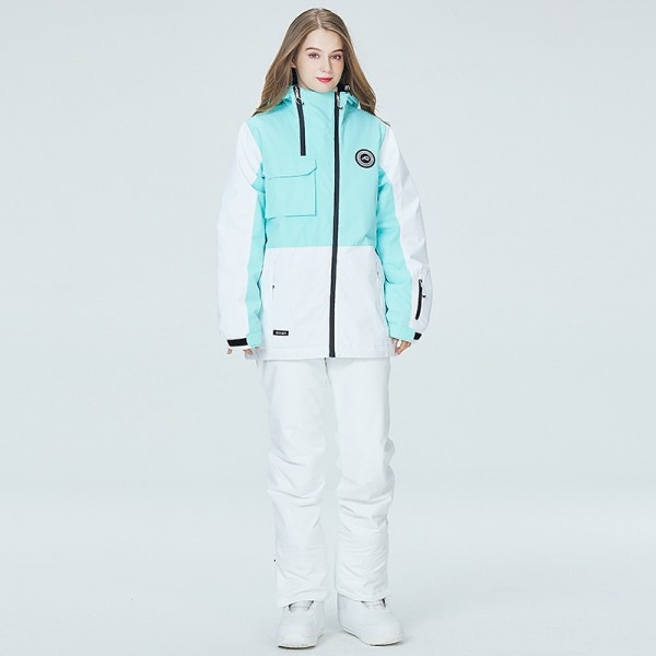 ARCTIC QUEEN Men's Women's Ski Jacket with Bib Pants Ski Suit Outdoor Winter Thermal Warm Waterproof Windproof Breathable Detachable Hood Snow Suit Clothing Suit for Skiing Camping Snowboarding ARCTIC QUEEN Men's Women's Ski Jacket with Bib Pants Ski Suit Outdoor Winter Thermal Warm Waterproof Windproof Breathable Detachable Hood Snow Suit Clothing Suit for Skiing Camping Snowboarding