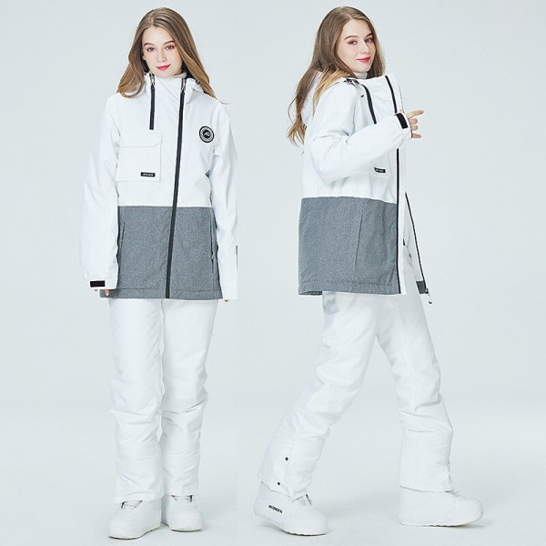 ARCTIC QUEEN Men's Women's Ski Jacket with Bib Pants Ski Suit Outdoor Winter Thermal Warm Waterproof Windproof Breathable Detachable Hood Snow Suit Clothing Suit for Skiing Camping Snowboarding ARCTIC QUEEN Men's Women's Ski Jacket with Bib Pants Ski Suit Outdoor Winter Thermal Warm Waterproof Windproof Breathable Detachable Hood Snow Suit Clothing Suit for Skiing Camping Snowboarding