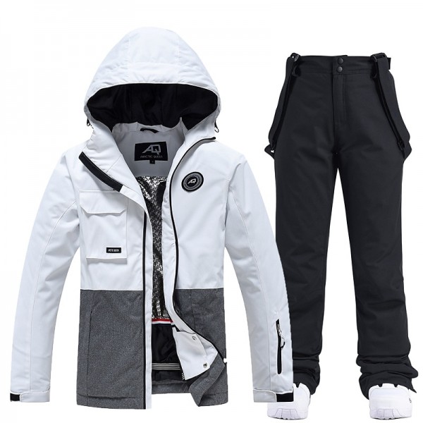 ARCTIC QUEEN Men's Women's Ski Jacket with Bib Pants Ski Suit Outdoor Winter Thermal Warm Waterproof Windproof Breathable Detachable Hood Snow Suit Clothing Suit for Skiing Camping Snowboarding ARCTIC QUEEN Men's Women's Ski Jacket with Bib Pants Ski Suit Outdoor Winter Thermal Warm Waterproof Windproof Breathable Detachable Hood Snow Suit Clothing Suit for Skiing Camping Snowboarding