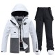 ARCTIC QUEEN Men's Women's Ski Jacket with Bib Pants Ski Suit Outdoor Winter Thermal Warm Waterproof Windproof Breathable Detachable Hood Snow Suit Clothing Suit for Skiing Camping Snowboarding ARCTIC QUEEN Men's Women's Ski Jacket with Bib Pants Ski Suit Outdoor Winter Thermal Warm Waterproof Windproof Breathable Detachable Hood Snow Suit Clothing Suit for Skiing Camping Snowboarding