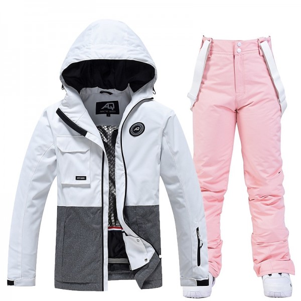 ARCTIC QUEEN Men's Women's Ski Jacket with Bib Pants Ski Suit Outdoor Winter Thermal Warm Waterproof Windproof Breathable Detachable Hood Snow Suit Clothing Suit for Skiing Camping Snowboarding ARCTIC QUEEN Men's Women's Ski Jacket with Bib Pants Ski Suit Outdoor Winter Thermal Warm Waterproof Windproof Breathable Detachable Hood Snow Suit Clothing Suit for Skiing Camping Snowboarding