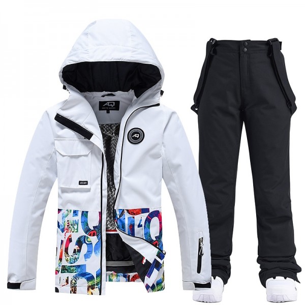 ARCTIC QUEEN Men's Women's Ski Jacket with Bib Pants Ski Suit Outdoor Winter Thermal Warm Waterproof Windproof Breathable Detachable Hood Snow Suit Clothing Suit for Skiing Camping Snowboarding ARCTIC QUEEN Men's Women's Ski Jacket with Bib Pants Ski Suit Outdoor Winter Thermal Warm Waterproof Windproof Breathable Detachable Hood Snow Suit Clothing Suit for Skiing Camping Snowboarding