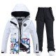 ARCTIC QUEEN Men's Women's Ski Jacket with Bib Pants Ski Suit Outdoor Winter Thermal Warm Waterproof Windproof Breathable Detachable Hood Snow Suit Clothing Suit for Skiing Camping Snowboarding ARCTIC QUEEN Men's Women's Ski Jacket with Bib Pants Ski Suit Outdoor Winter Thermal Warm Waterproof Windproof Breathable Detachable Hood Snow Suit Clothing Suit for Skiing Camping Snowboarding