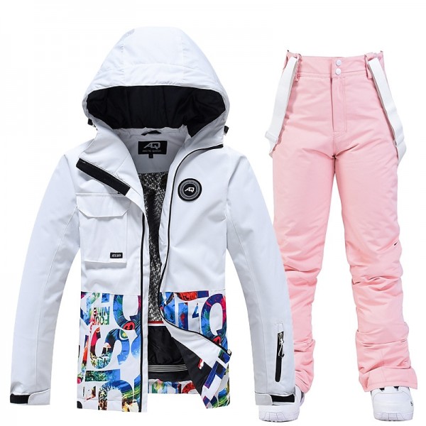 ARCTIC QUEEN Men's Women's Ski Jacket with Bib Pants Ski Suit Outdoor Winter Thermal Warm Waterproof Windproof Breathable Detachable Hood Snow Suit Clothing Suit for Skiing Camping Snowboarding ARCTIC QUEEN Men's Women's Ski Jacket with Bib Pants Ski Suit Outdoor Winter Thermal Warm Waterproof Windproof Breathable Detachable Hood Snow Suit Clothing Suit for Skiing Camping Snowboarding