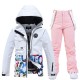 ARCTIC QUEEN Men's Women's Ski Jacket with Bib Pants Ski Suit Outdoor Winter Thermal Warm Waterproof Windproof Breathable Detachable Hood Snow Suit Clothing Suit for Skiing Camping Snowboarding ARCTIC QUEEN Men's Women's Ski Jacket with Bib Pants Ski Suit Outdoor Winter Thermal Warm Waterproof Windproof Breathable Detachable Hood Snow Suit Clothing Suit for Skiing Camping Snowboarding