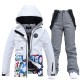 ARCTIC QUEEN Men's Women's Ski Jacket with Bib Pants Ski Suit Outdoor Winter Thermal Warm Waterproof Windproof Breathable Detachable Hood Snow Suit Clothing Suit for Skiing Camping Snowboarding ARCTIC QUEEN Men's Women's Ski Jacket with Bib Pants Ski Suit Outdoor Winter Thermal Warm Waterproof Windproof Breathable Detachable Hood Snow Suit Clothing Suit for Skiing Camping Snowboarding