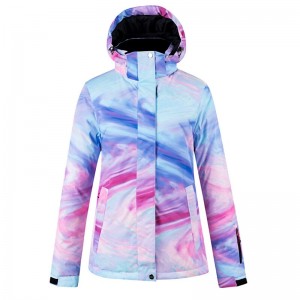 ARCTIC QUEEN Women&#039;s Ski Jacket Outdoor Winter Thermal Warm Waterproof Windproof Breathable Detachable Hood Jacket for Snowboarding Ski Mountain / Cotton
